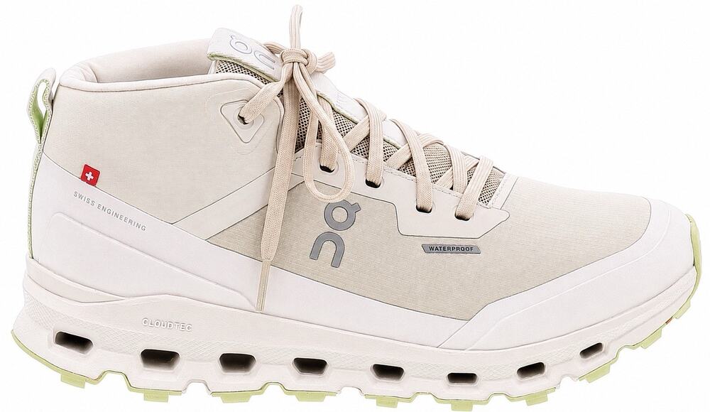 On Cloud Cloudrock 2 Waterproof Women Hiking Shoes Size 7.5 Ivory CloudTec Trail